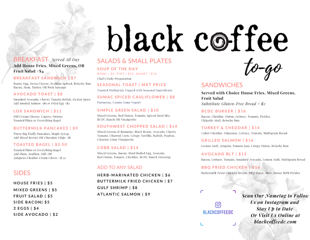 Food Menu - Black Coffee